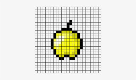 Яблоко майнкрафт по клеточкам