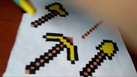Графический диктант меч из МАЙНКРАФТА