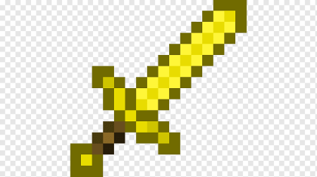 Золотой меч из МАЙНКРАФТА по клеточкам