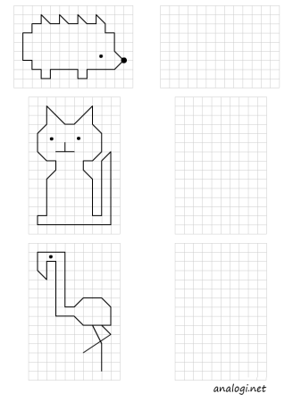 Рисование по клеточкам для детей