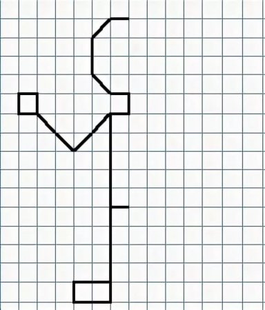 Зеркальное рисование по клеточкам для дошкольников