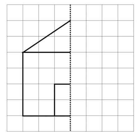 Дорисовать вторую половину по клеточкам