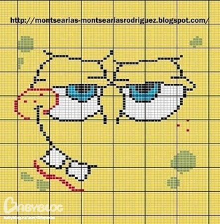 Губка Боб вышивка крестом