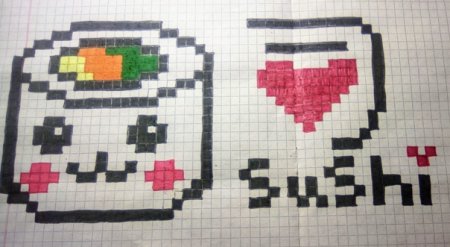 Суши по клеточкам