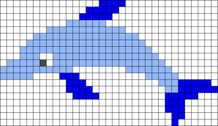 Пиксельный Дельфин