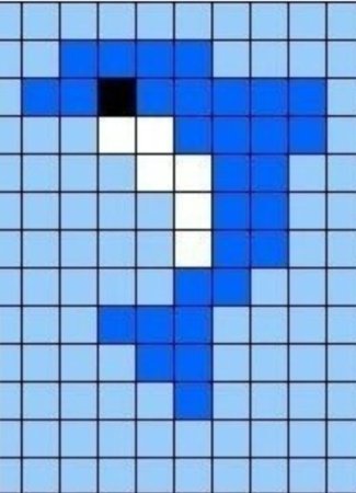 Дельфин вышивка крестом по клеточкам