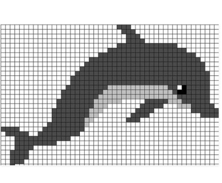 Вышивка крестом дельфины