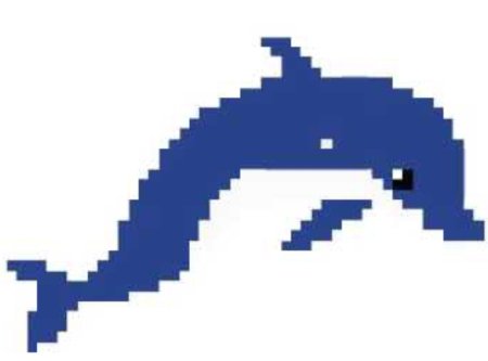 Рисование по клеточкам Дельфин