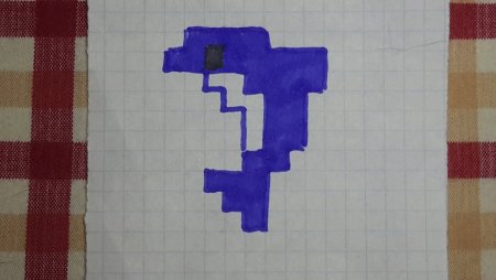 Рисунки по клеточкам дельфина