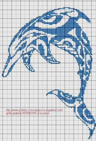 Жаккард Дельфин спицами