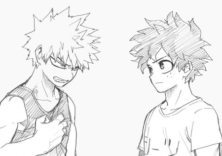 Скетч Бакуго Кацуки
