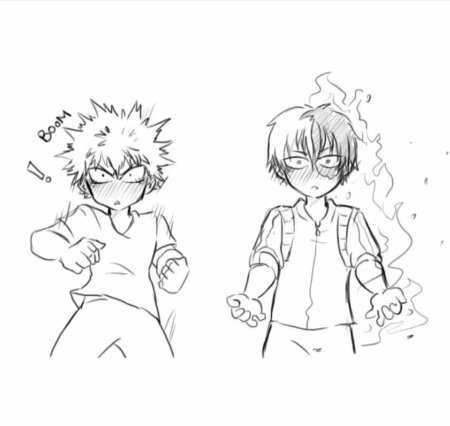 Срисовать аниме моя геройская Академия