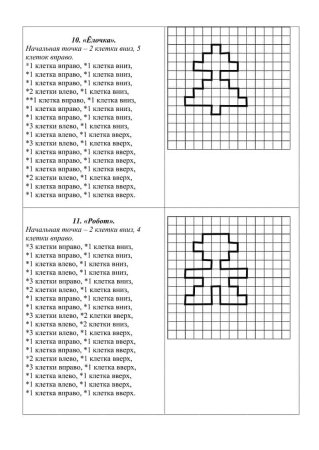 Графический диктант елочка для дошкольников