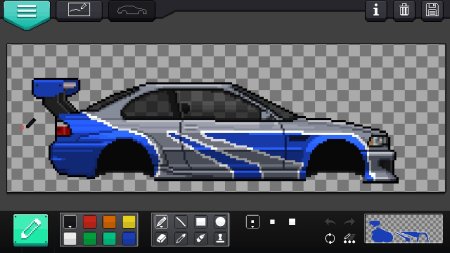 Pixel car Racer Делориан