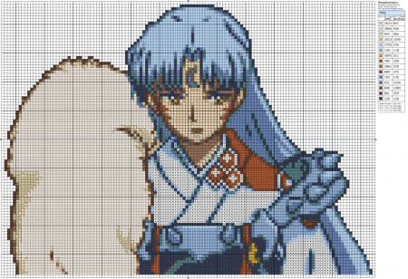 Вышивка крестом аниме Инуяша