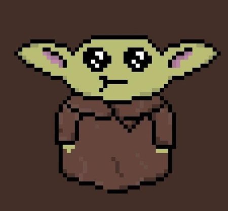 Йода пиксель арт