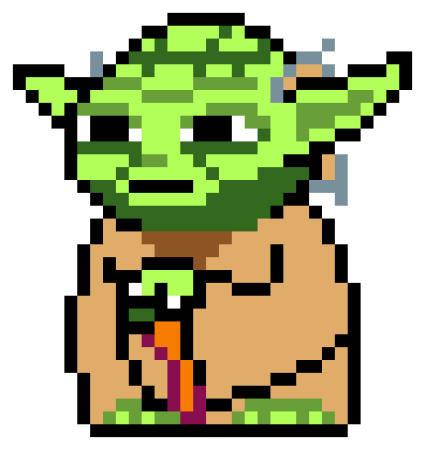 Йода пиксель арт