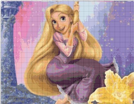 Вышивка Рапунцель схема