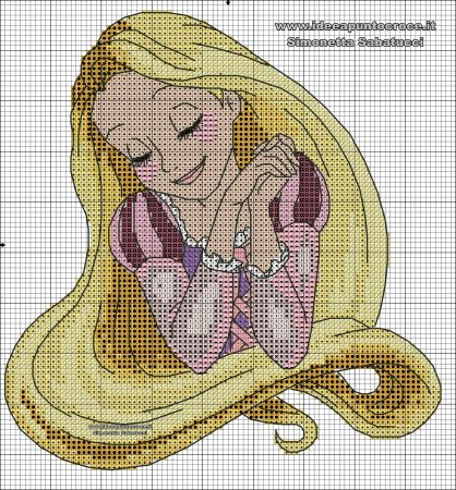 Рапунцель пиксель арт