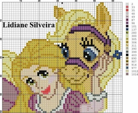 Рапунцель по клеточкам легко