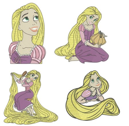 Вышивка крестом принцессы Рапунцель