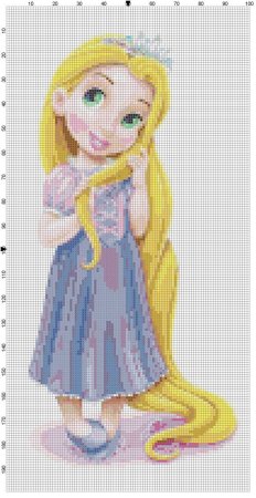 Вышивка крестиком принцесса Рапунцель
