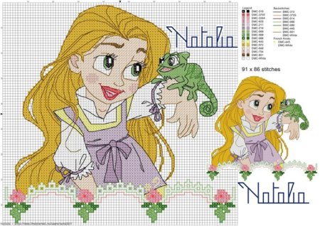 Рапунцель пиксель арт