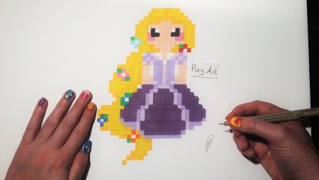 Рапунцель по клеточкам легко