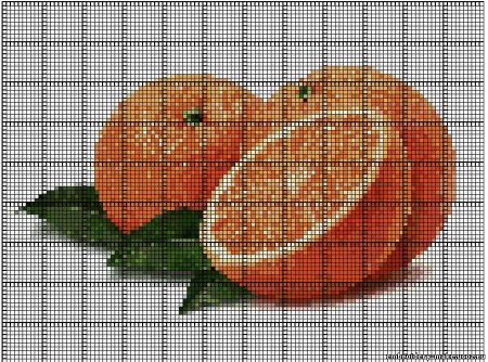 Вышивка крестиком фрукты и овощи
