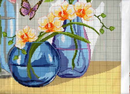 Вышивка орхидеи крестиком