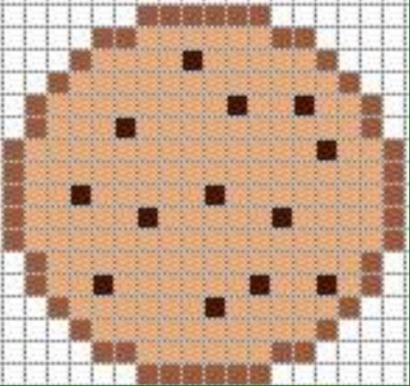 Печенье по клеточкам в тетради