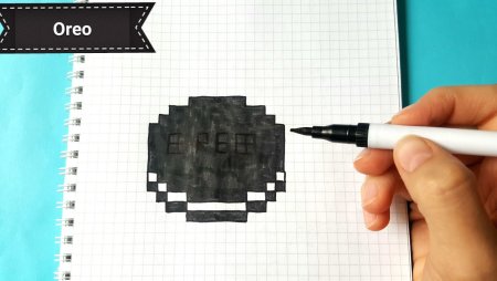 Рисование по клеточкам печеньки