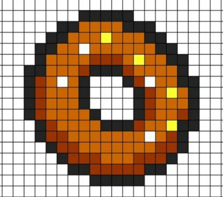 Пончик по клеткам