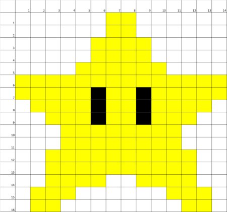 Звезда по клеткам