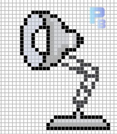 Лампочка по клеточкам