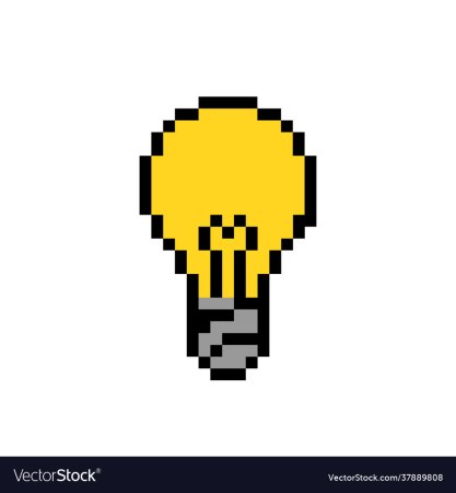 Лампа пиксель арт