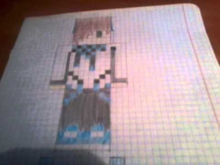 Рисовать по клеточкам лололошку