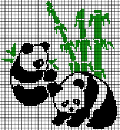 Вышивка Панда