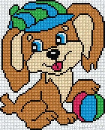 Вышивка крестом собачки