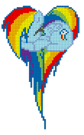 Рисование по клеткам пони