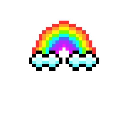 Рисунки по клеточкам Радуга