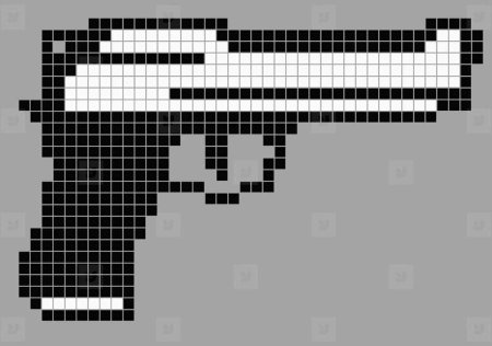 Пистолет по клеткам