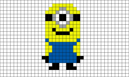 Рисование по клеточкам Миньон