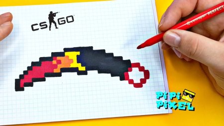 Рисунки по клеточкам керамбит