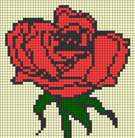 Рисование по клеткам цветок