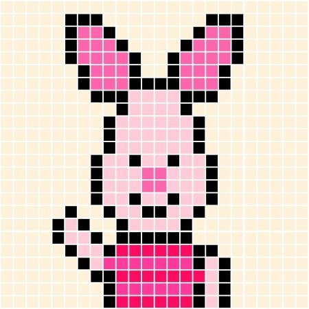 Поросенок по клеточкам