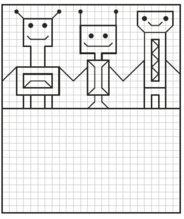 Рисование по клеткам робот