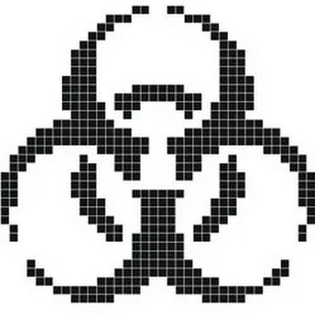 Пиксельный знак радиации