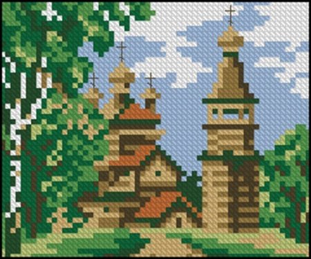 Вышивка крестом церкви и храмы схемы