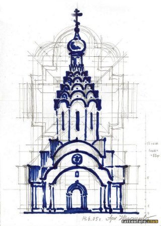 Церковь ручкой